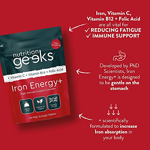 High Strength Iron Tablets with Vitamin C & B12