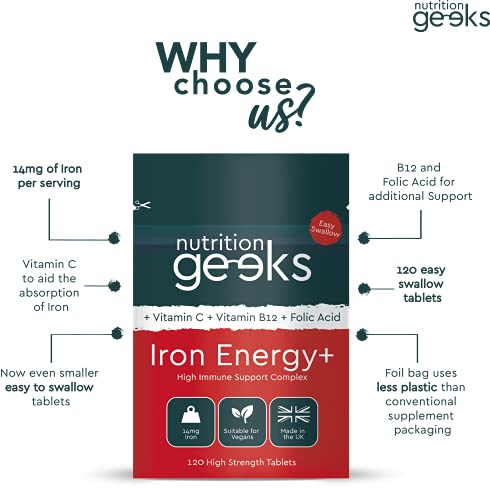 High Strength Iron Tablets with Vitamin C & B12