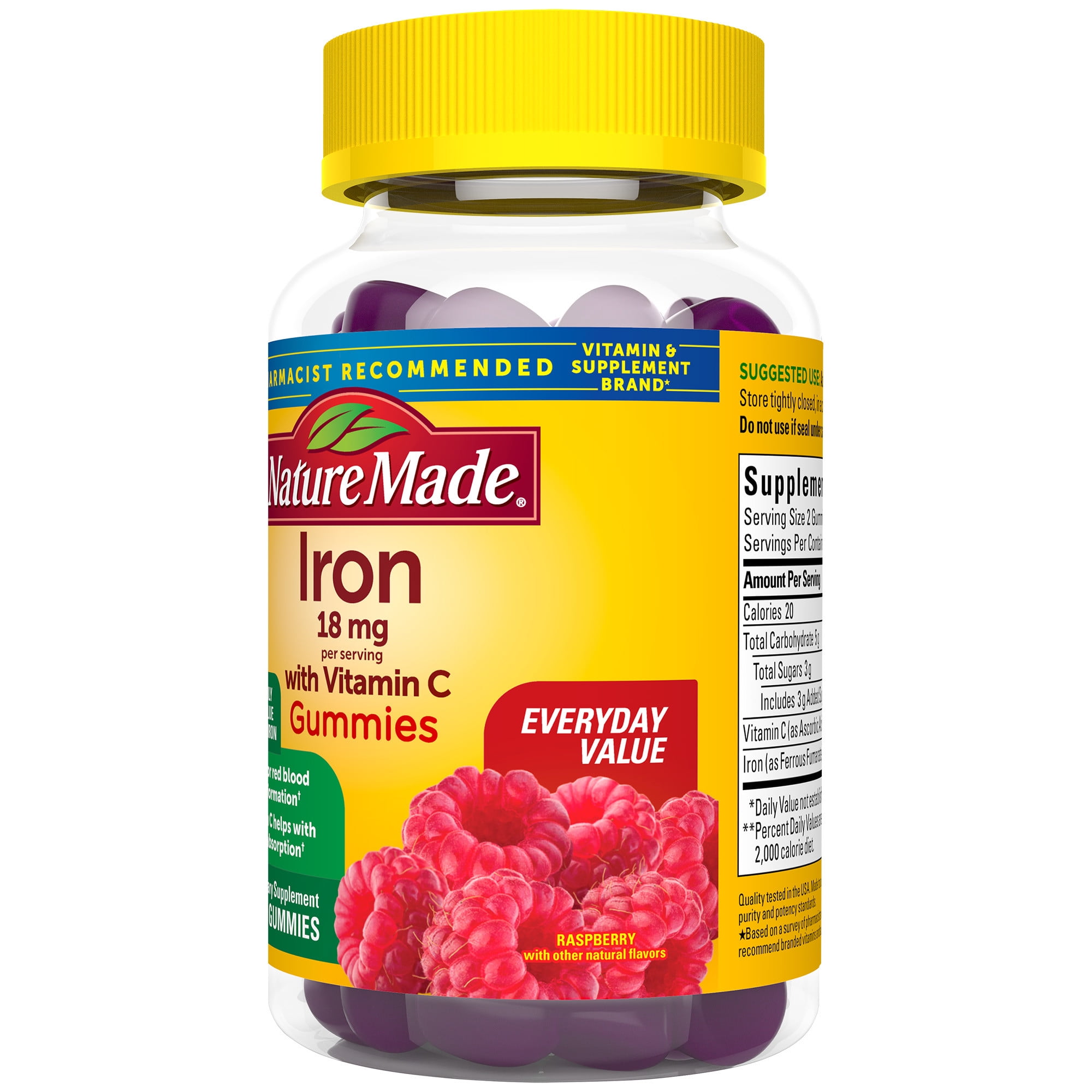 Nature Made Iron Gummies with Vitamin C, 70 Count