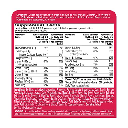 Flintstones Plus Iron Chewables - 60 Count