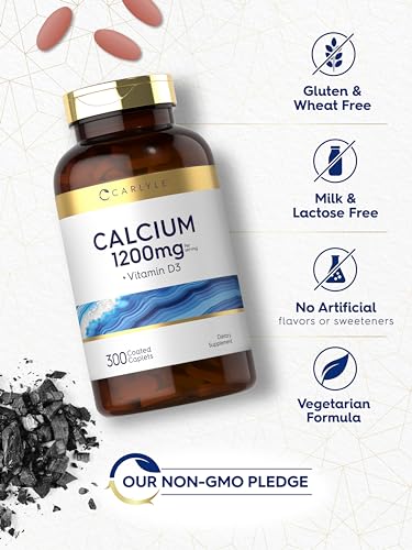 Carlyle Calcium 1200mg with Vitamin D3, 300 Caplets