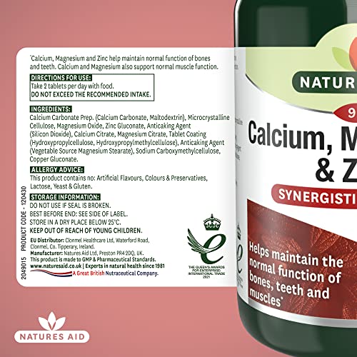 Calcium, Magnesium, Zinc Capsules by Nature's Aid