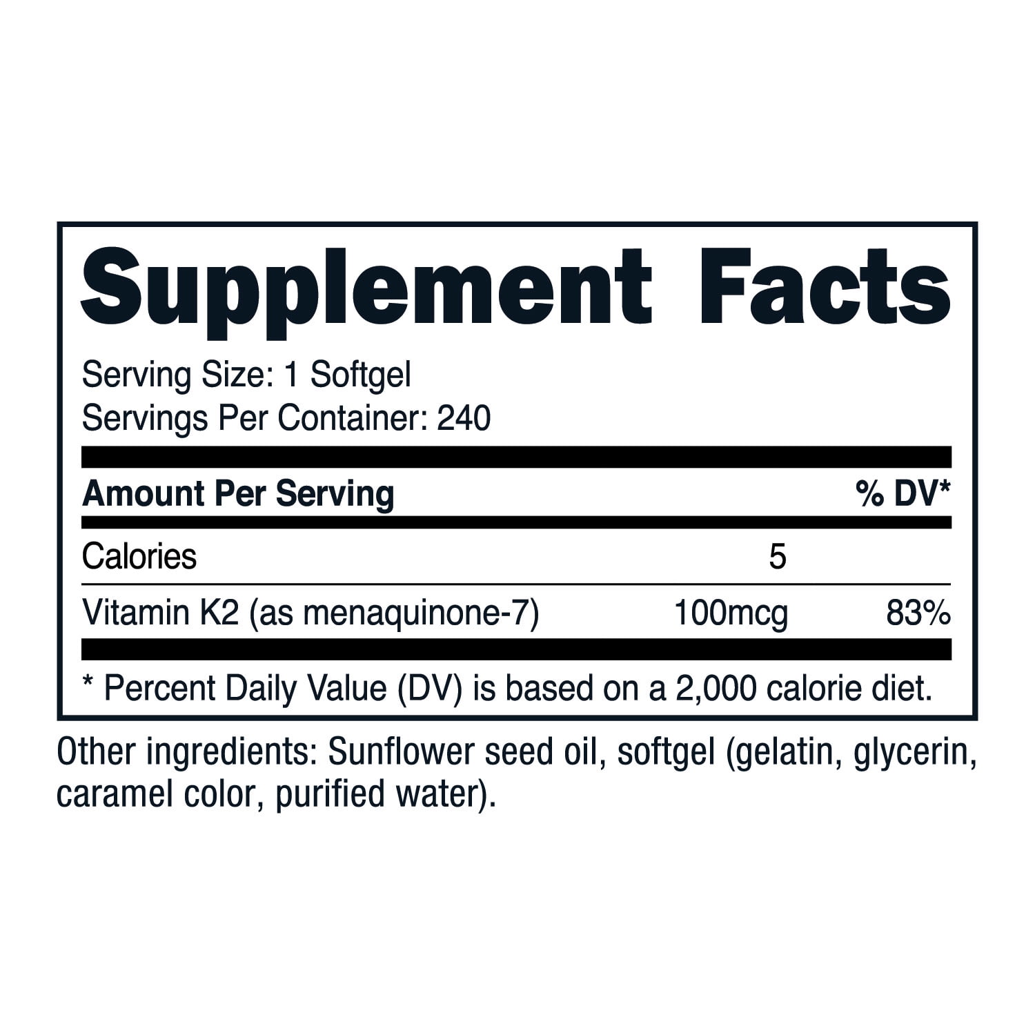 Nutricost Vitamin K2 MK-7 100mcg, 240 Softgels
