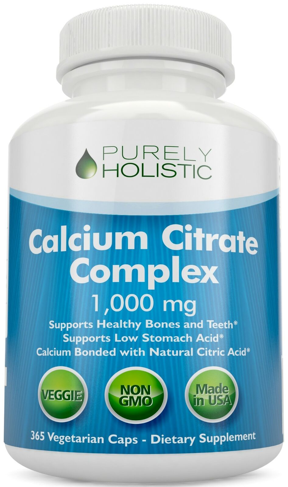 Calcium Citrate 1000mg Vegan Capsules for Strong Bones