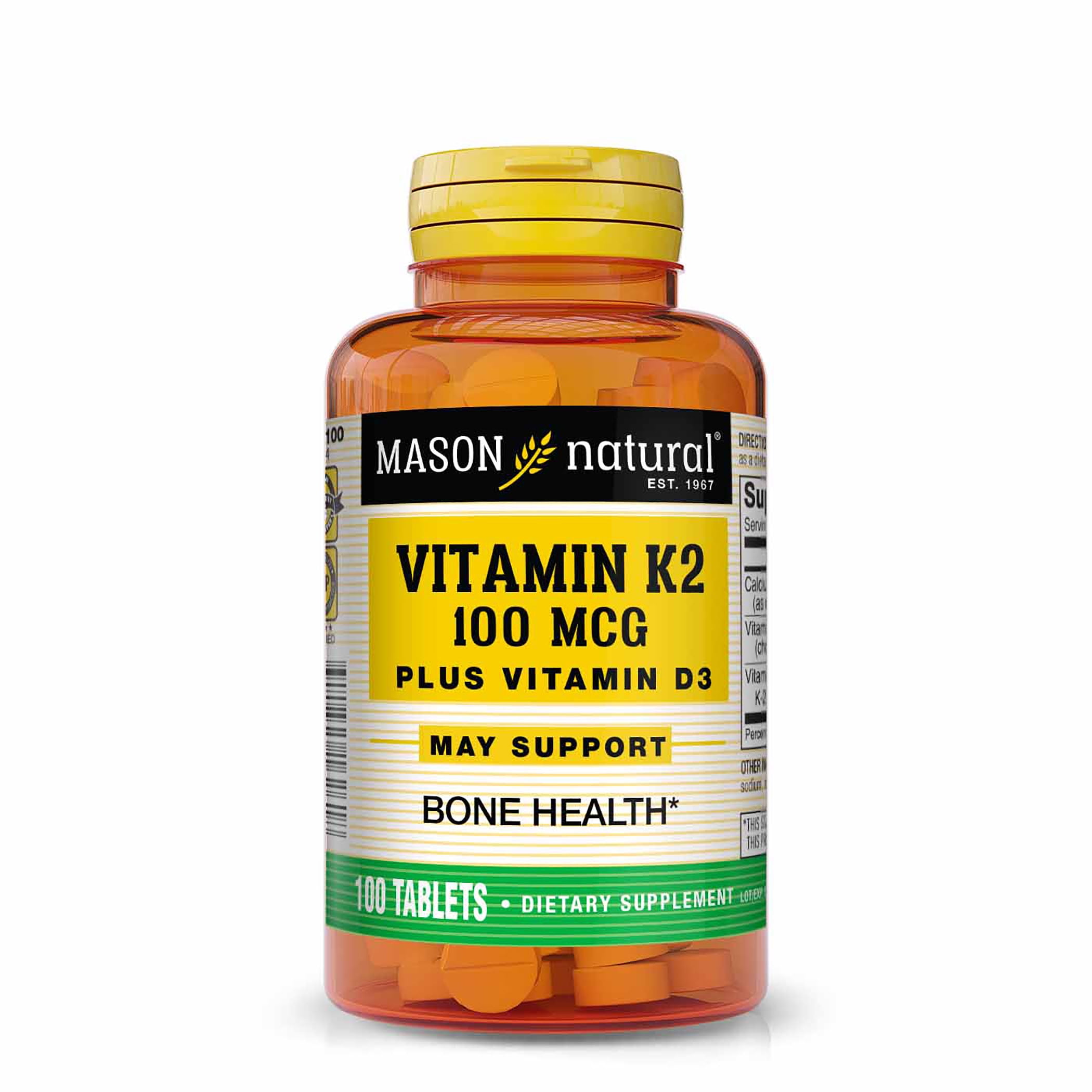 Mason Natural Vitamin K2 100 mcg with Vitamin D3