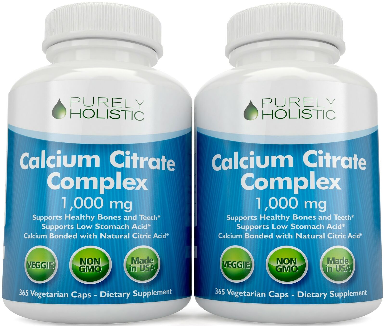 Calcium Citrate 1000mg Vegan Capsules for Strong Bones