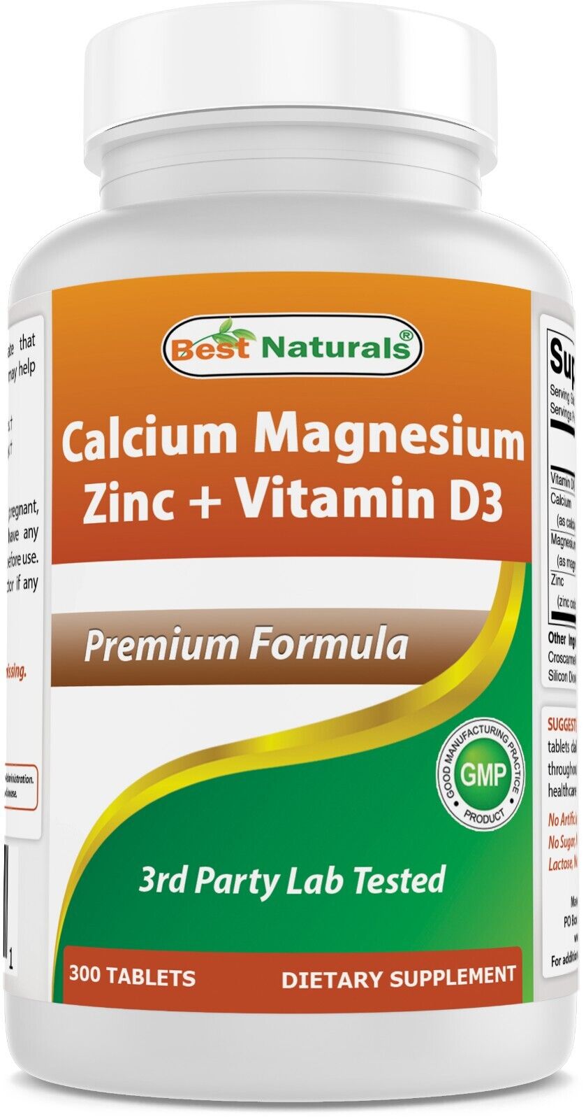 Calcium Magnesium Zinc with Vitamin D3, 300 Tablets