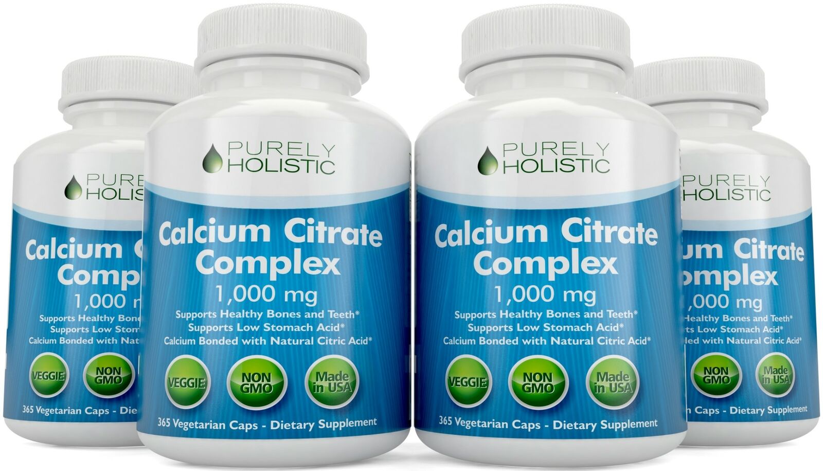 Calcium Citrate 1000mg Vegan Capsules for Strong Bones