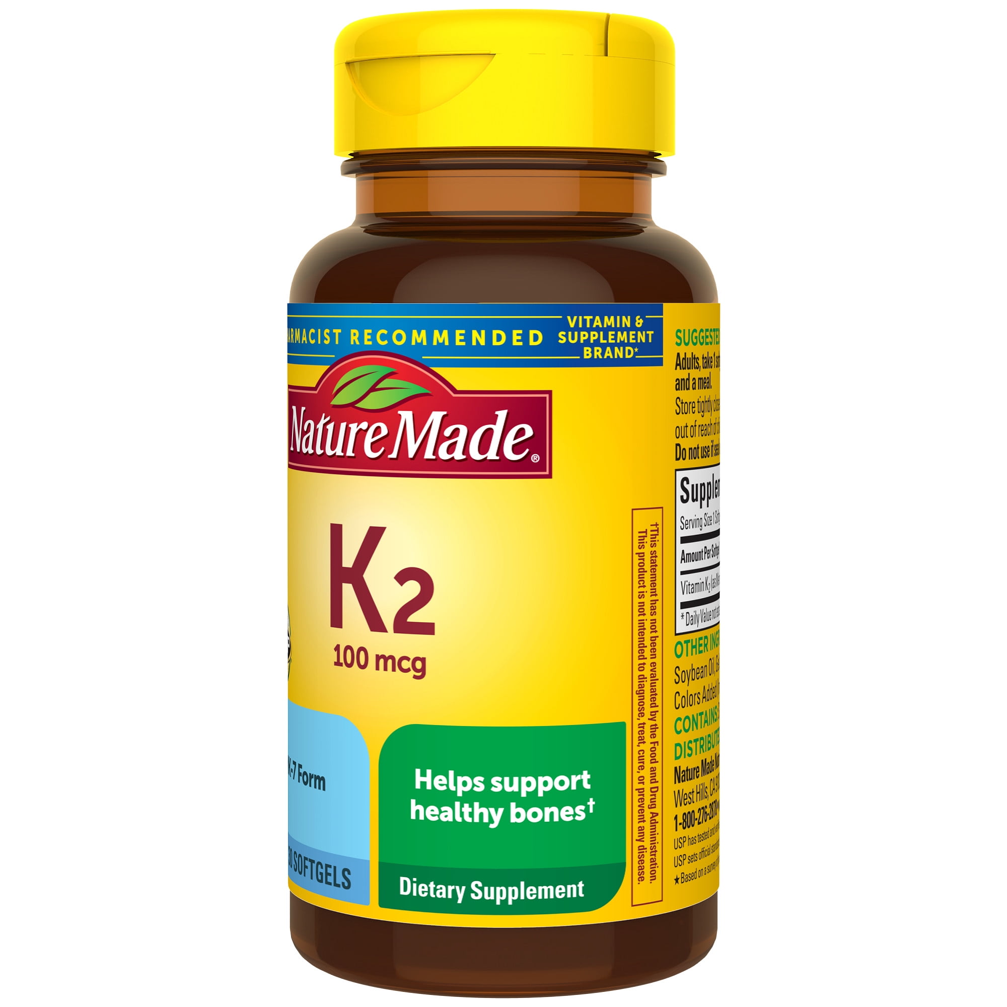 Nature Made Vitamin K2 Softgels for Bone Health