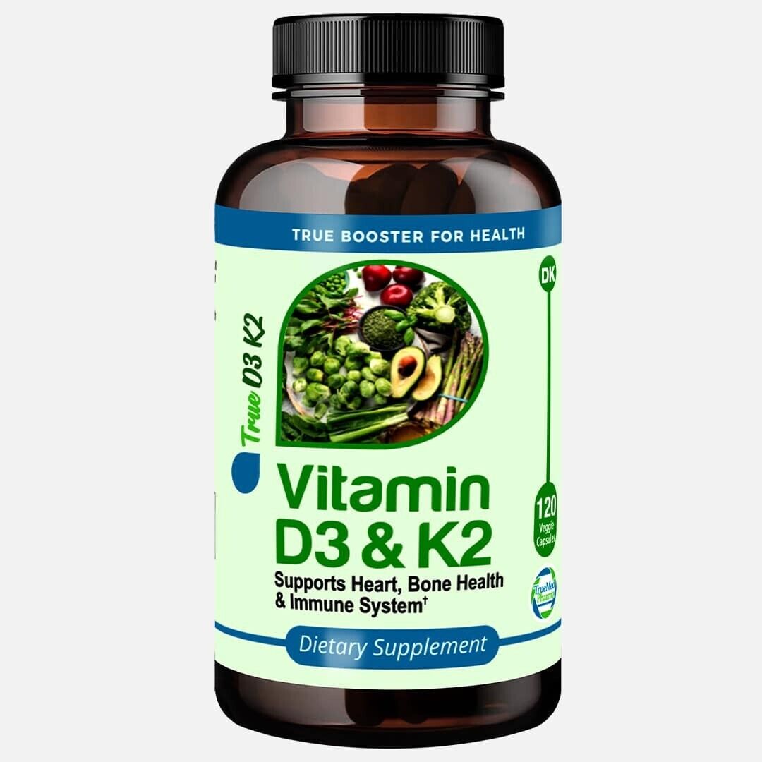 True-Med Vitamin D3 + K2 Veggie Capsules