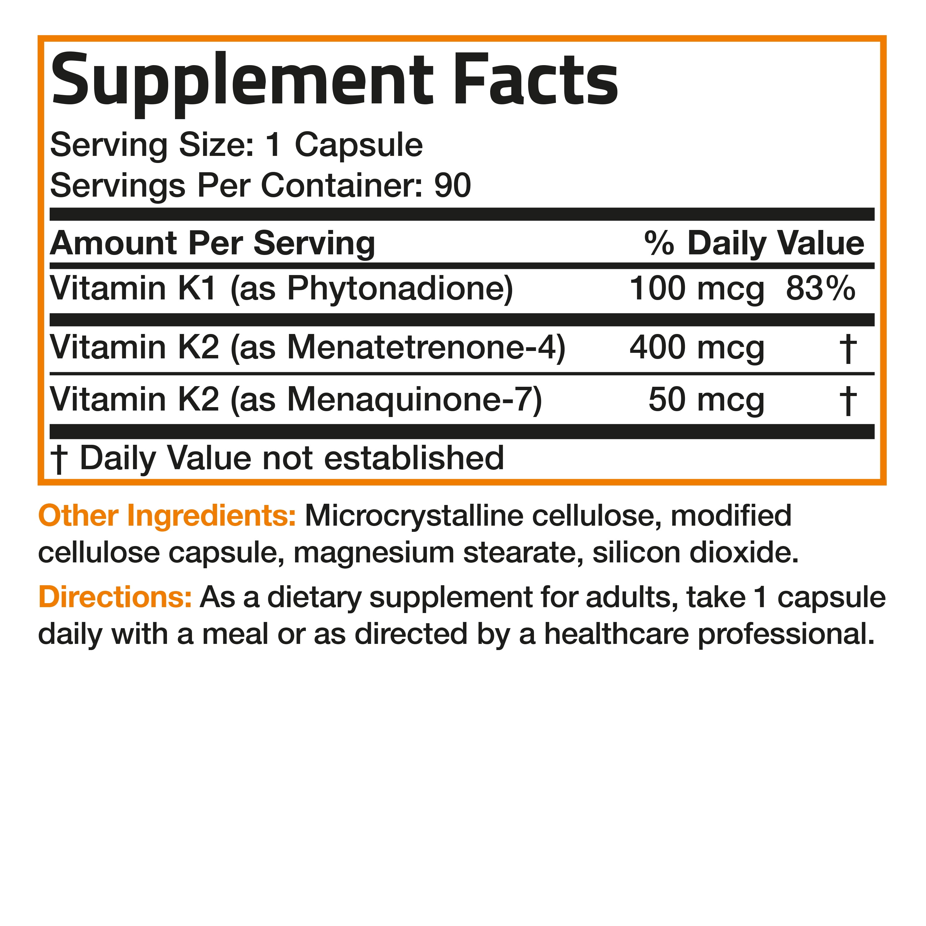 Bronson Vitamin K Trio - 90 Capsules