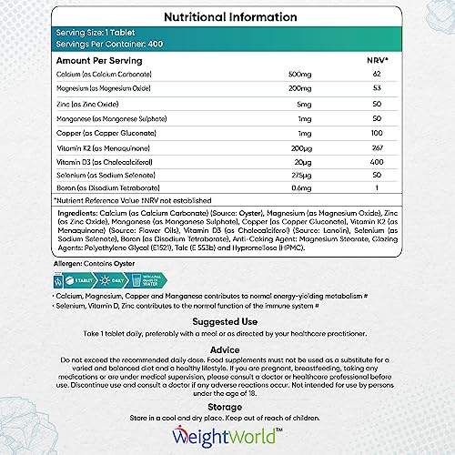 Calcium, Magnesium & Zinc with Vitamins D3, K2