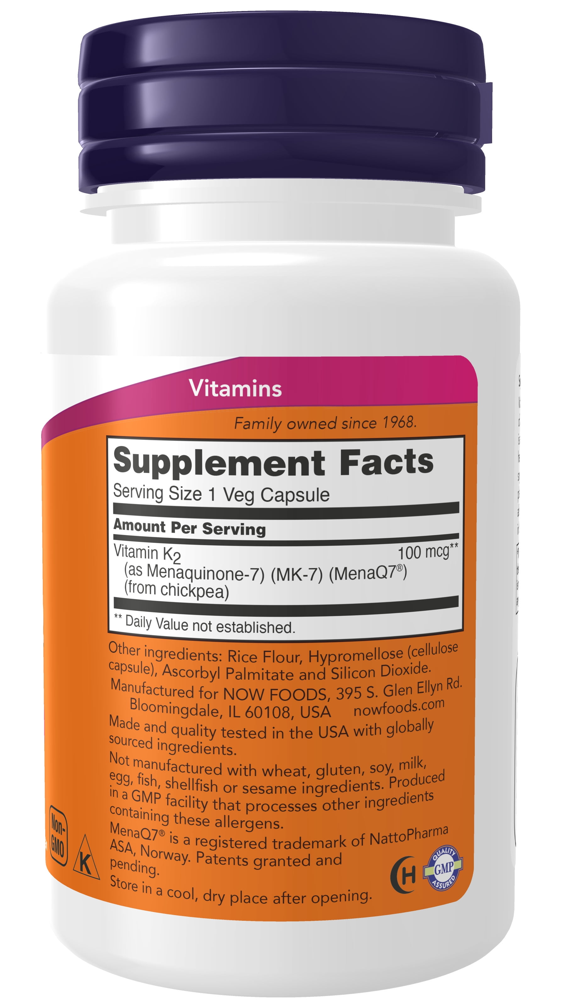 Now Foods Vitamin K2 - 100 Capsules