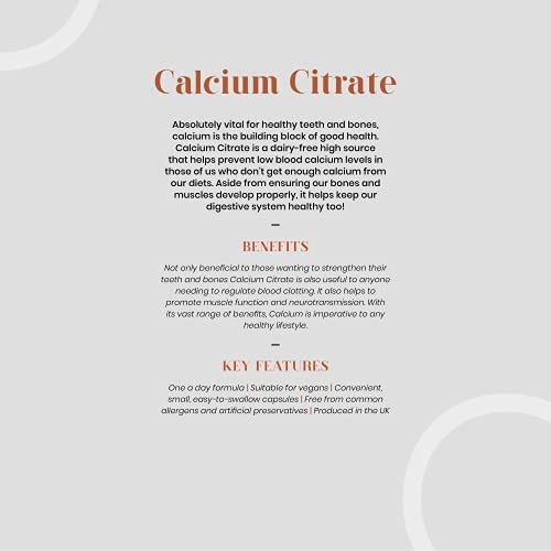 Tom Oliver Calcium Citrate Supplement - 90 Capsules