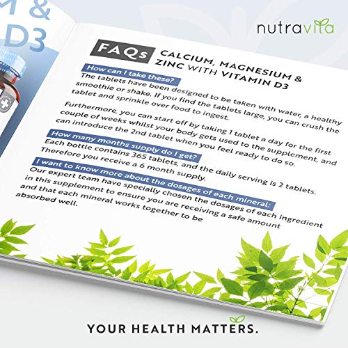 Calcium, Magnesium, Zinc & Vitamin D3 – 365 Pills