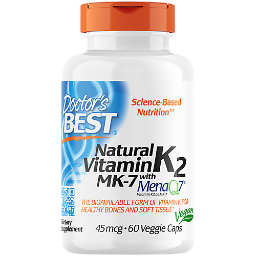 Doctor's Best Vegan Vitamin K2 MK-7, 60 Veggie Caps