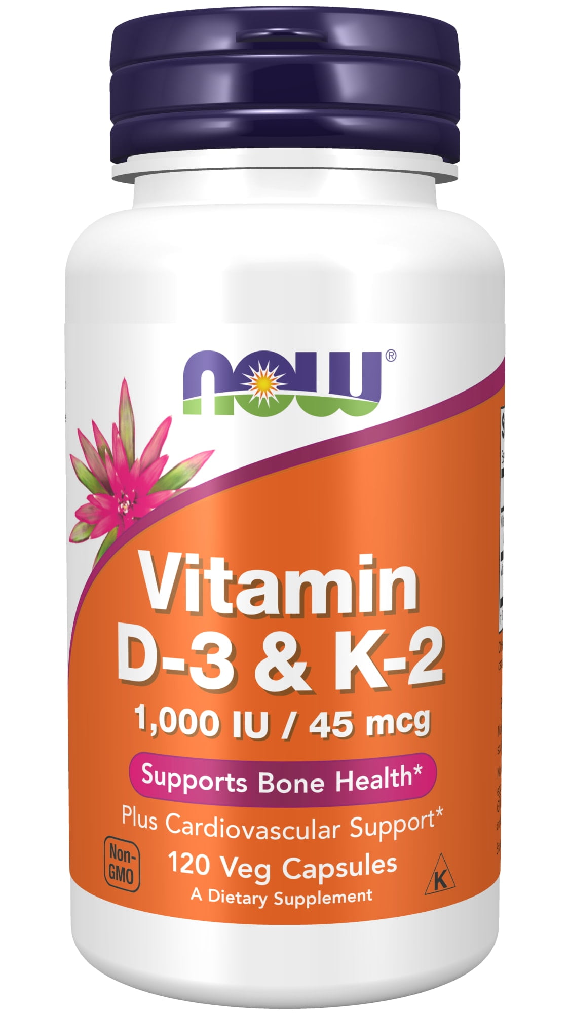 NOW Foods Vitamin D3 & K2 Capsules