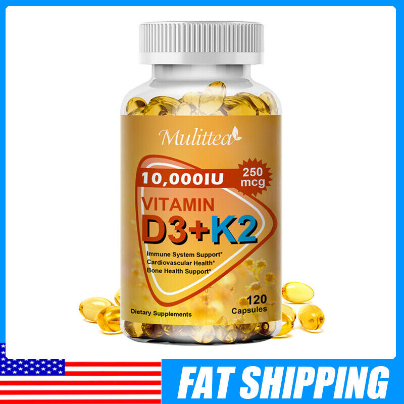 Vitamin K2 (MK7) & D3 10,000 IU Capsules