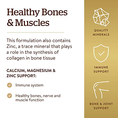 Calcium Magnesium Plus Zinc Tablets by Solgar - 100ct