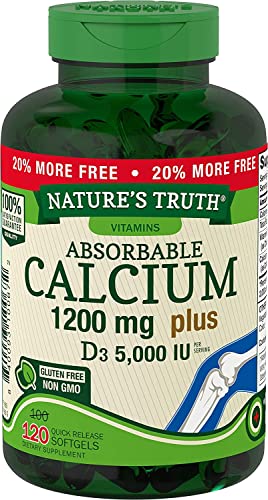 Calcium 1200 mg with Vitamin D3 5000 IU Softgels