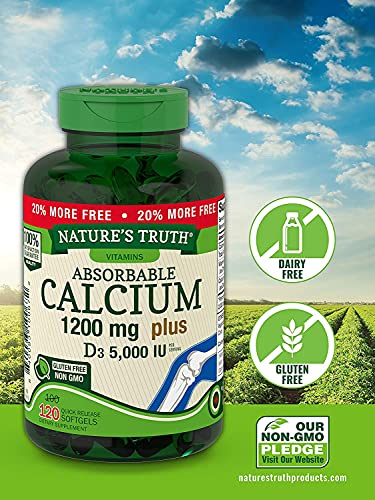 Calcium 1200 mg with Vitamin D3 5000 IU Softgels