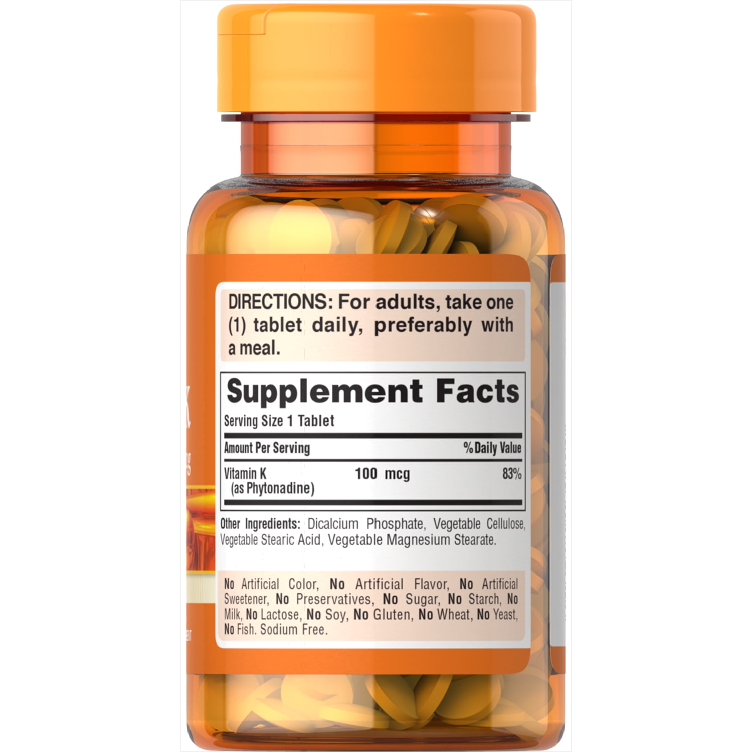 Puritan's Pride Vitamin K 100 mcg Tablets, 2-Pack