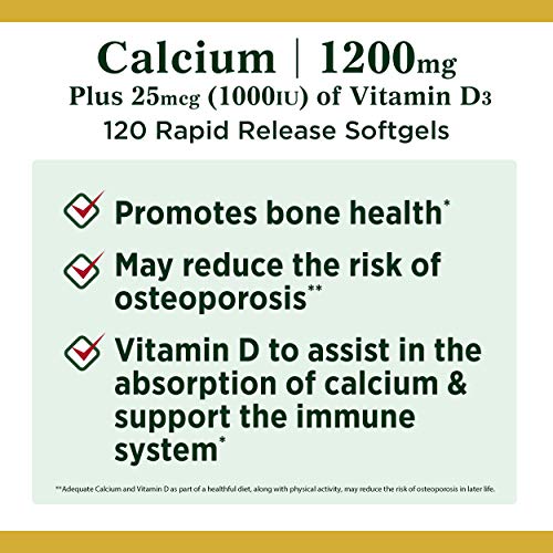 Calcium with Vitamin D3 1200mg Capsules, 3 Pack