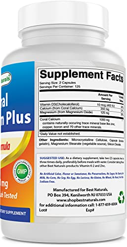 Coral Calcium Plus 1000 mg - 250 Capsules