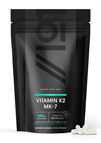 Vegan Vitamin K2 MK-7 600mcg for Bone Health