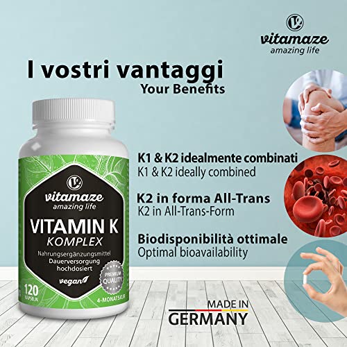 High-Potency Vegan Vitamin K Complex, 120 Capsules