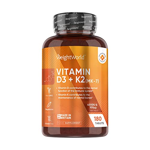 Vitamin D3 + K2 4000 IU – 180 Tablets