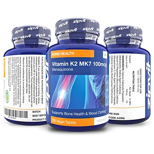 Vitamin K2 MK7 100mcg - 180 Vegan Tablets