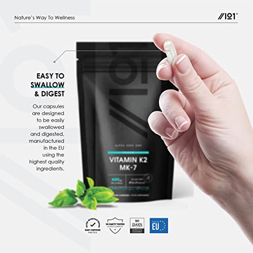 Vegan Vitamin K2 MK-7 600mcg for Bone Health