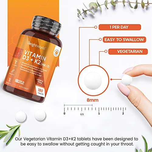 Vitamin D3 + K2 4000 IU – 180 Tablets
