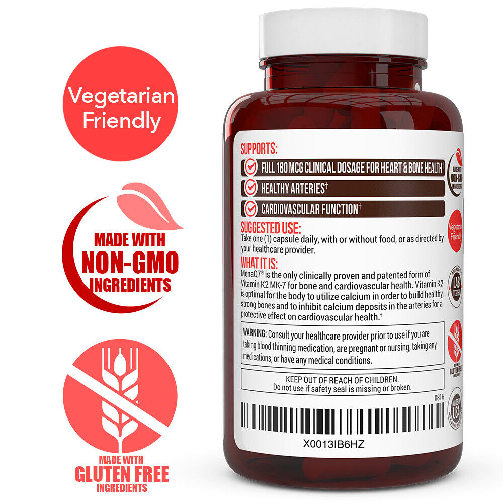 Vitamin K2 and D3 Supplement for Heart Health