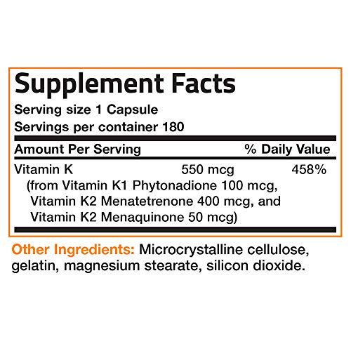 Triple Vitamin K Formula: MK7, MK4, K1