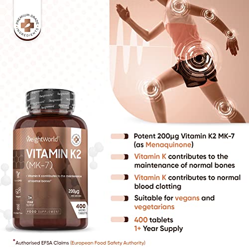 Vitamin K2 200µg - 400 Vegan Tablets