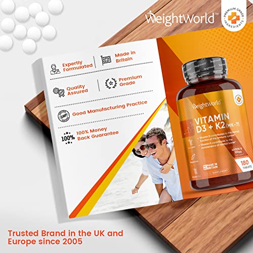 Vitamin D3 + K2 4000 IU – 180 Tablets