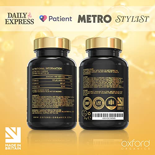 Vitamin D3 K2 Capsules with Coconut MCTs - 60 Count