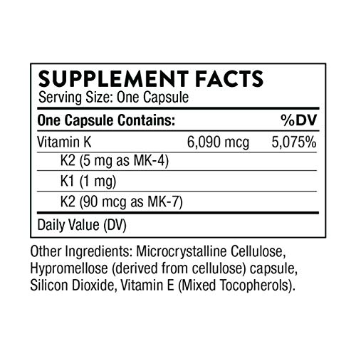 Thorne Vitamin K Capsules for Strong Bones