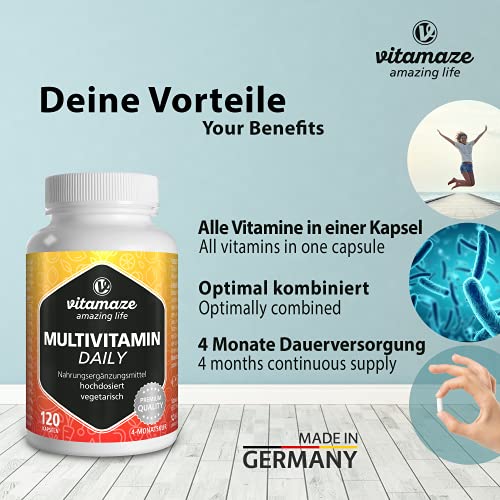 High-Dose Multivitamin Capsules, 13 Essential Vitamins