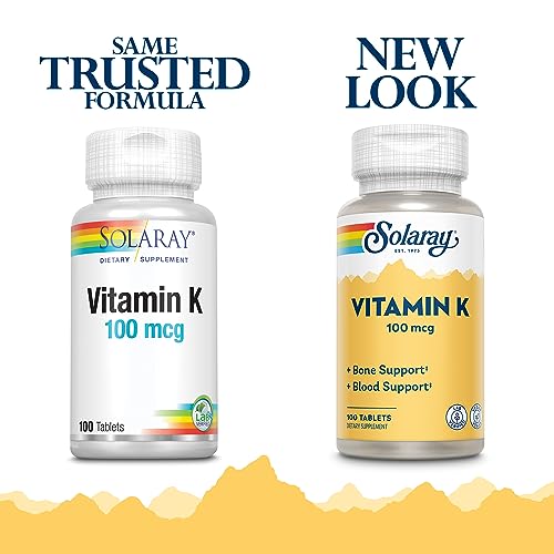 Solaray Vitamin K-1 100mcg for Bone & Blood Health