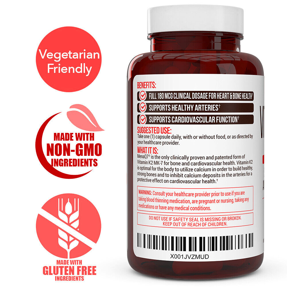 Vitamin K2 MK7 Supplement for Bone & Heart Health