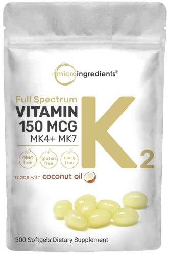 Vitamin K2 MK-4 & MK-7 Softgels with Coconut Oil