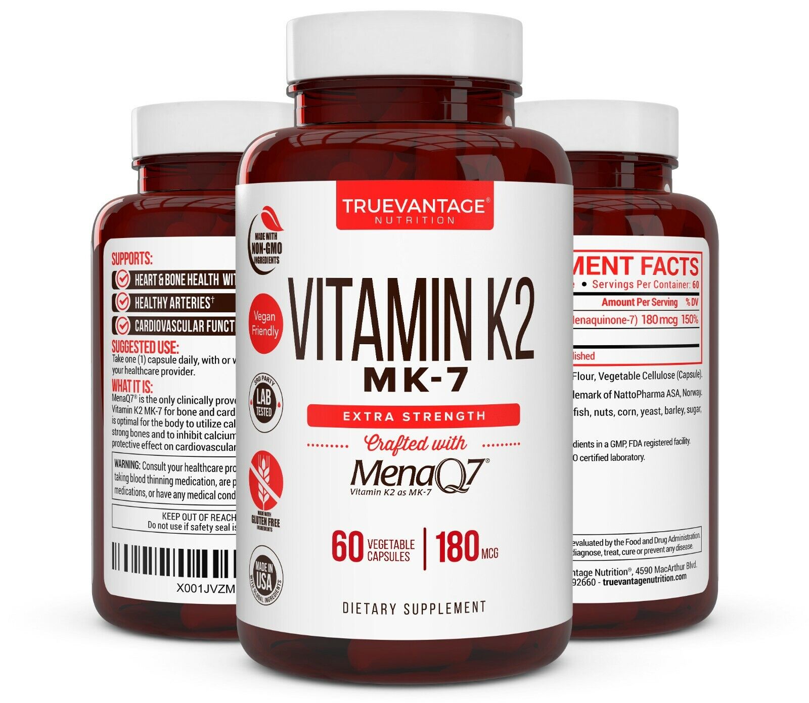 Vitamin K2 MK7 Supplement for Bone & Heart Health