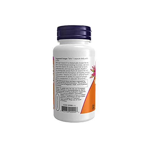 Now Foods Vitamin K-2 Supplement, 100 Capsules