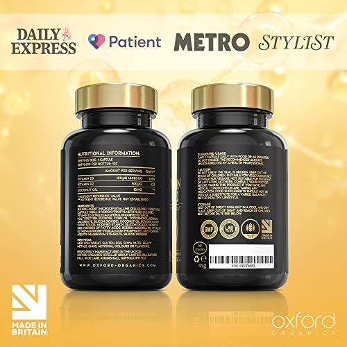 Vitamin D3 K2 Capsules with Coconut MCTs - 120 Count
