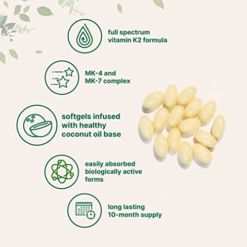 Vitamin K2 MK-4 & MK-7 Softgels with Coconut Oil