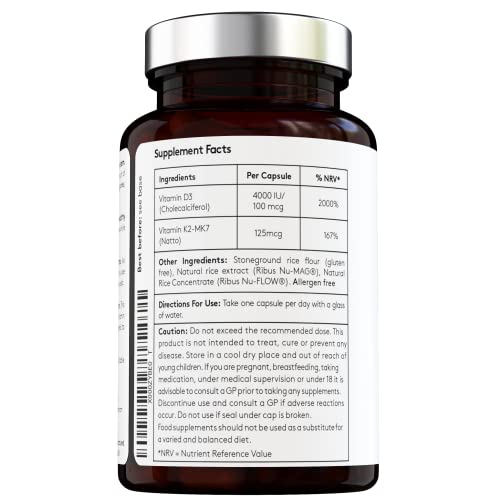 Natural Vitamin D3 & K2 - 4-Month Supply