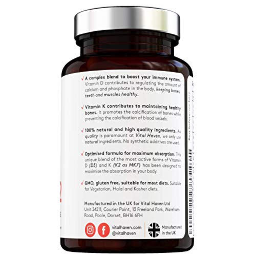 Natural Vitamin D3 & K2 - 4-Month Supply